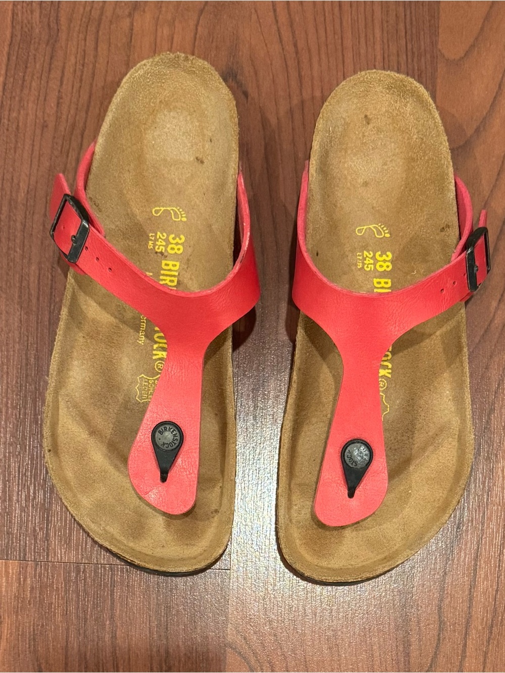 Birkenstock Pink Gizeh Thong Sandals size 38